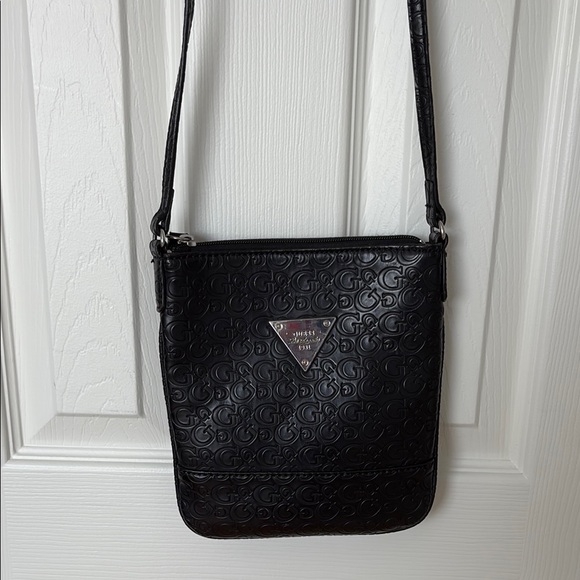Guess Handbags - Guess Black Embossed Shoulder Bag
